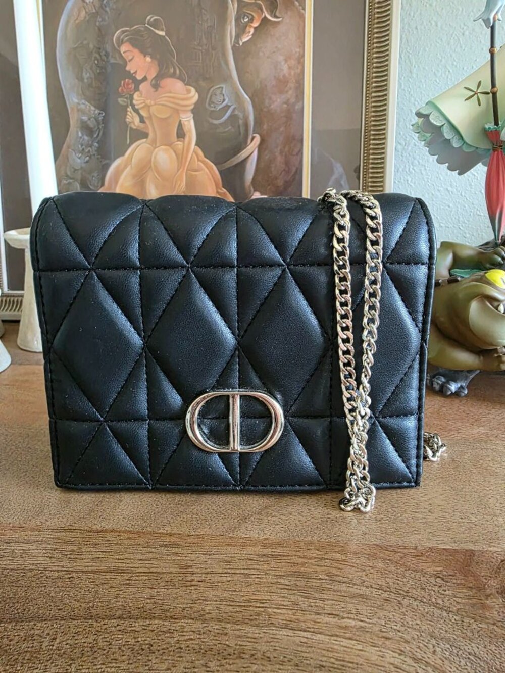 ✨ WHBM Quilted Crossbody Chain Little Black Purse/Clutch - Excellent Condition ✨
